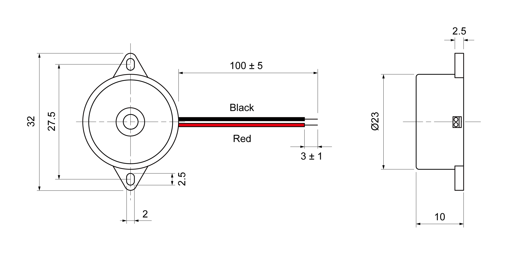 PB2310E-35S24W Mechanical Drawing